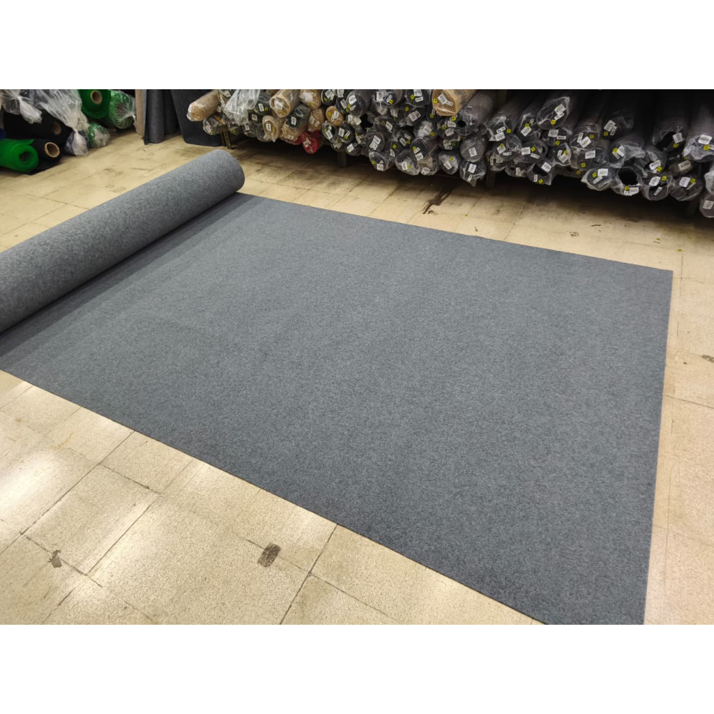KARPET BLUDRU BENTLEY L3 {Lebar 3m} Uk 4m x 3m Karpet Non Woven - GREY