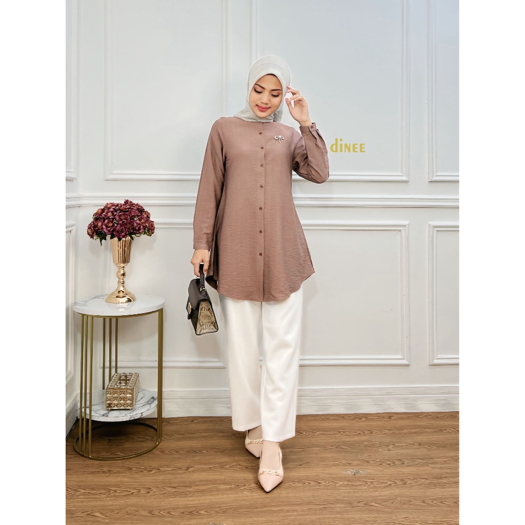 Kalila Tunik Wanita Linen Crinkle Premium