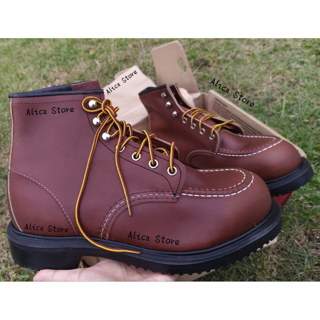 Red Wing Moc Toe Safety Shoes "8249" Size 40, 41,41.5, 42 & 42.5 (Baru, Lengkap Box dan Bonus Oil Se