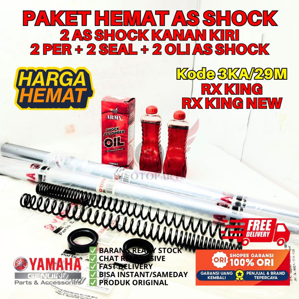 3KA/29M AS SHOCK DEPAN RX KING, RX KING NEW, AS SHOCK RX KING ORI, AS SHOCK RX KING GARANSI RESMI YA