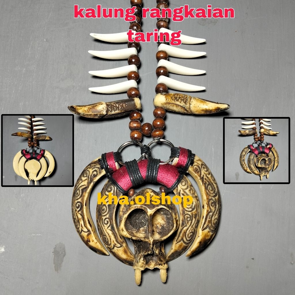 Kalung Etnik Dayak Taring Babi Dayak Kalimantan