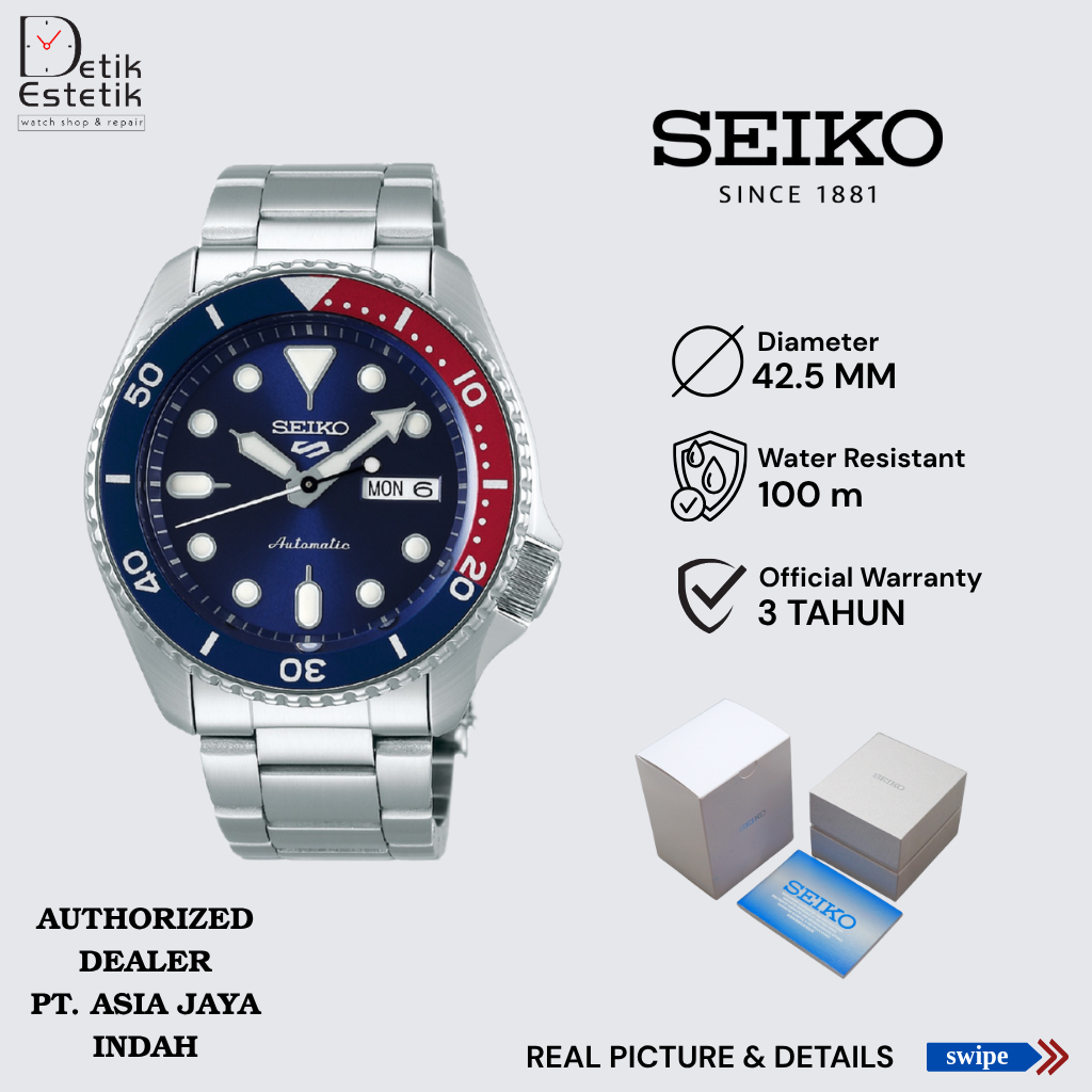 Jam Tangan Seiko 5 Sports SRPD53K1 / SRPD53 Automatic Stainless steel Original