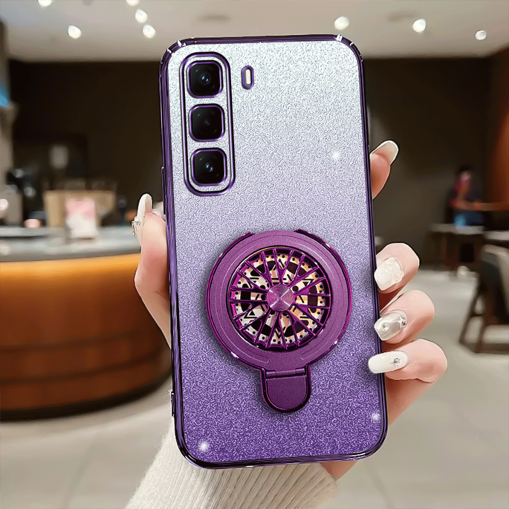 Case Infinix 50 Pro Plus Softcase Blink Blink Luxury Glitter Silicon Ring Holder Fun