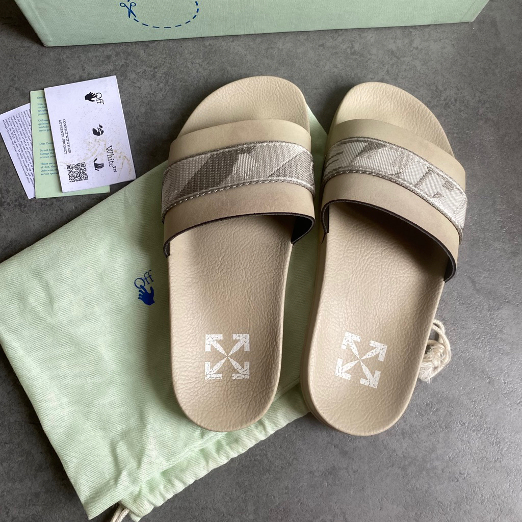 Off-White Industrial Slider Slide Sandals original unisex sandal preloved branded