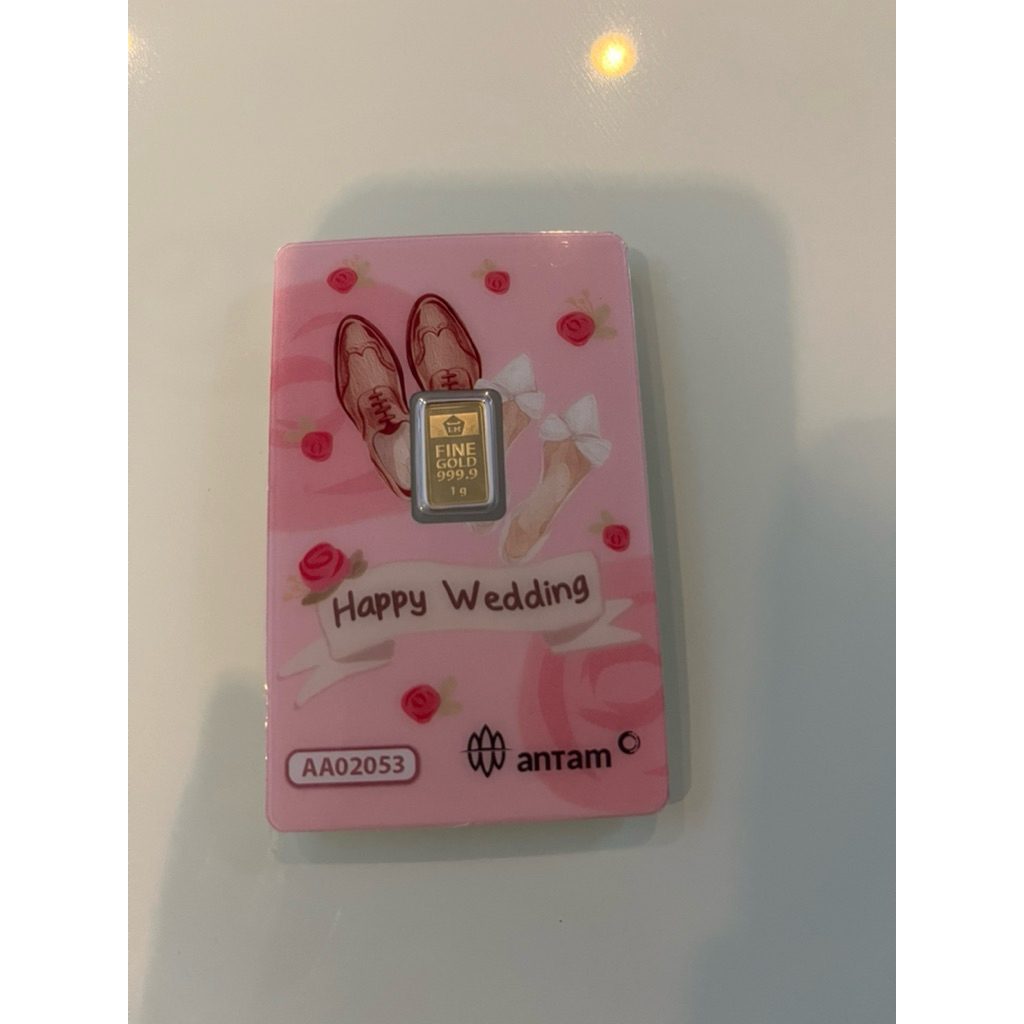 [Emas ANTAM ori 100%] Gift series emas antam 1gr dijamin ori 100% happy wedding