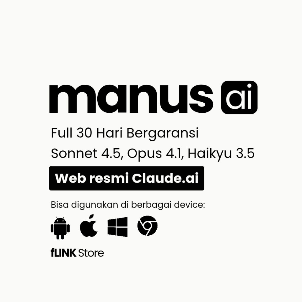 MANUS AI AGENT UNLIMITED CHAT 30 HARI RESMI