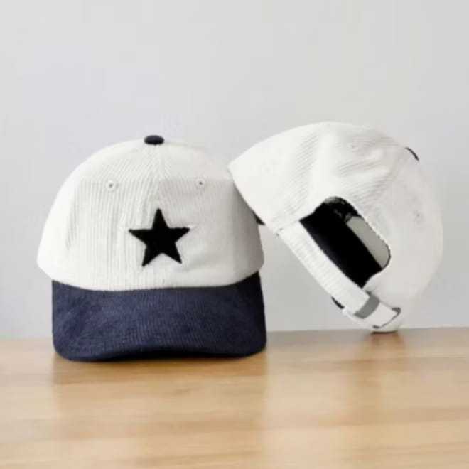 Topi Carduroy Pria Wanita Logo Bintang
