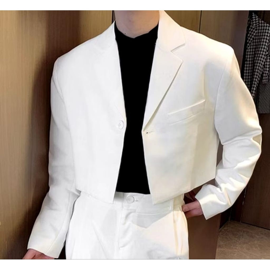 Jas crop pria premium,blazer croped pria,jas cro top pria,blazer pria korea stayle