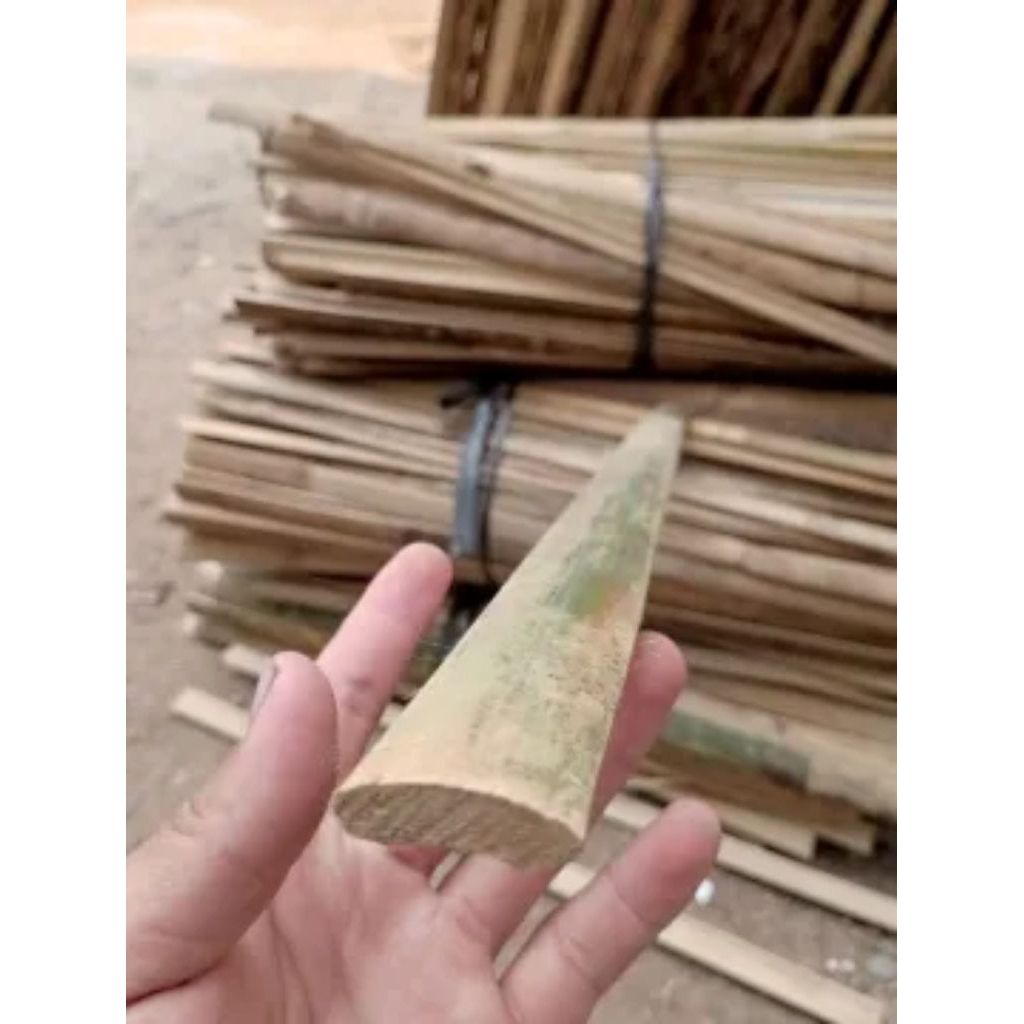 [PROMO] 60cm Bilah Bambu Apus Tua Superan Serat Merah Tanpa ruas/Bahan ARKU LAYANGAN Seot/1PCS