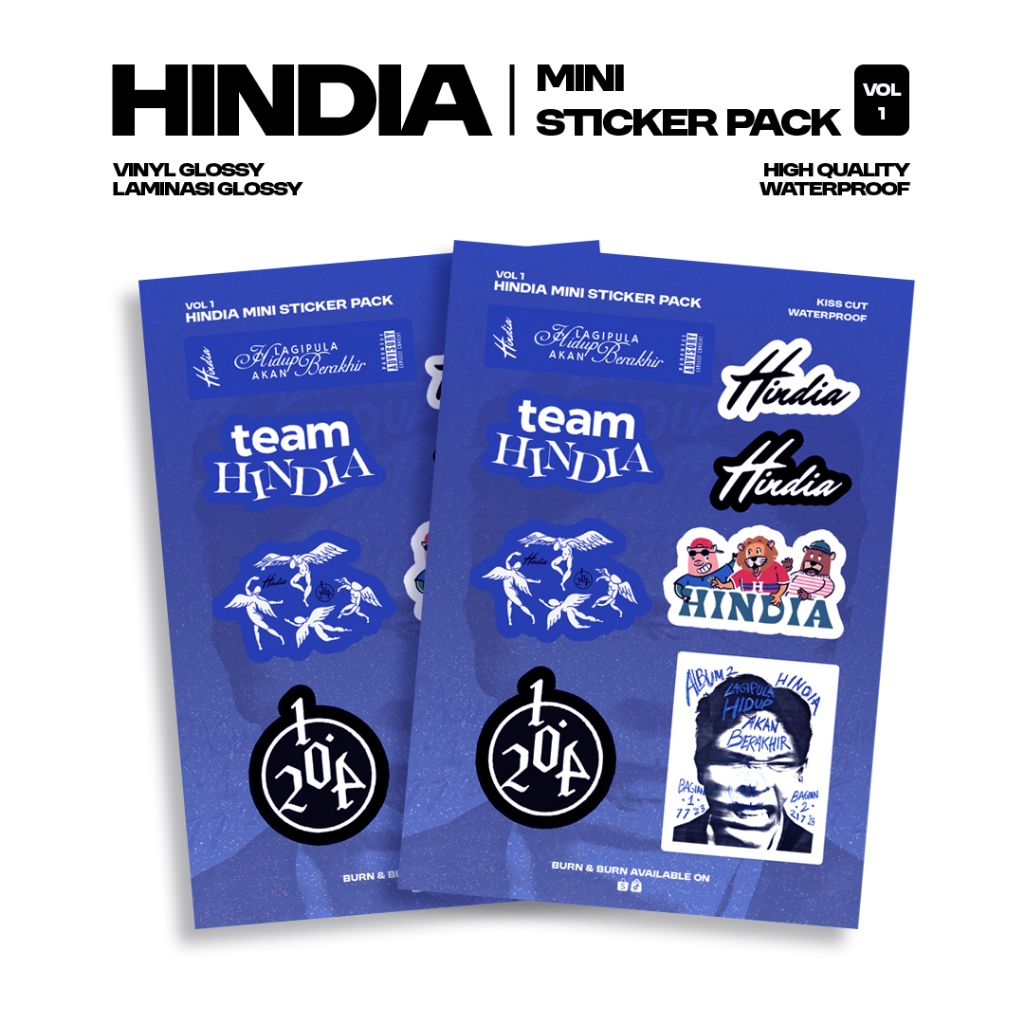 Hindia - Mini Sticker Pack part1 Sticker Vinyl  Stiker Glossy