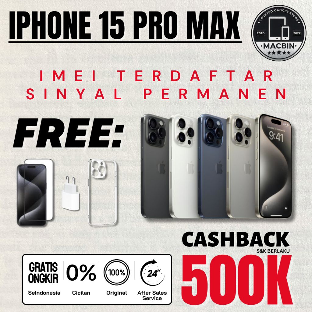 iPhone 15 PRO MAX | iPhone 15 PRO 128GB 256GB 512GB 1TB Second iBox Original Fullset