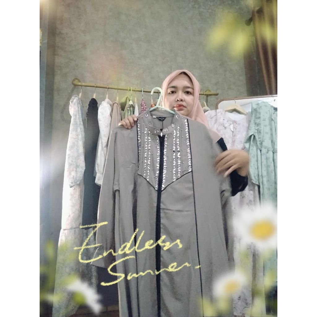 gamis abiyani bahan jasmin jatuh lembut mewah abiyani