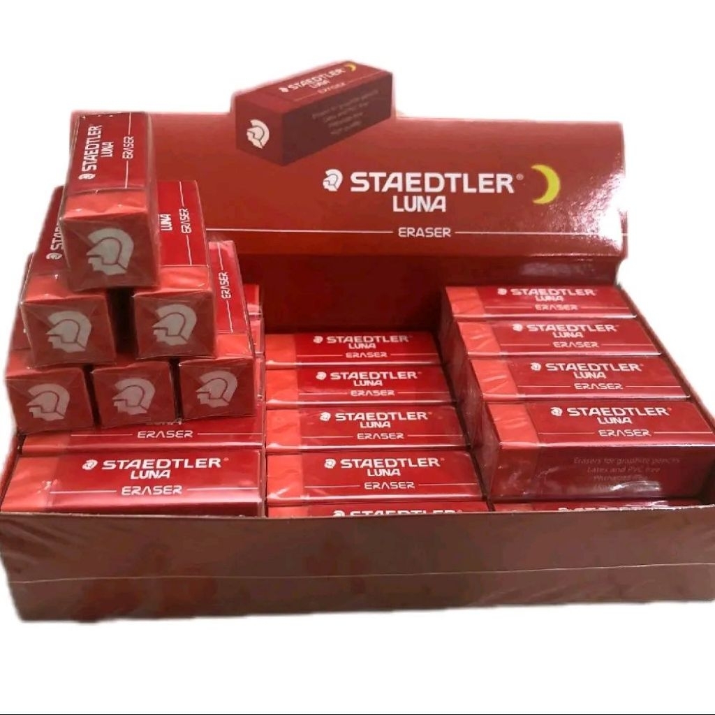 HAPUSAN STAEDTLER LUNA PANJANG MERAH / ERASER STAEDTLER PANJANG LUNA STATIONERY Sticker Kantor Sekol