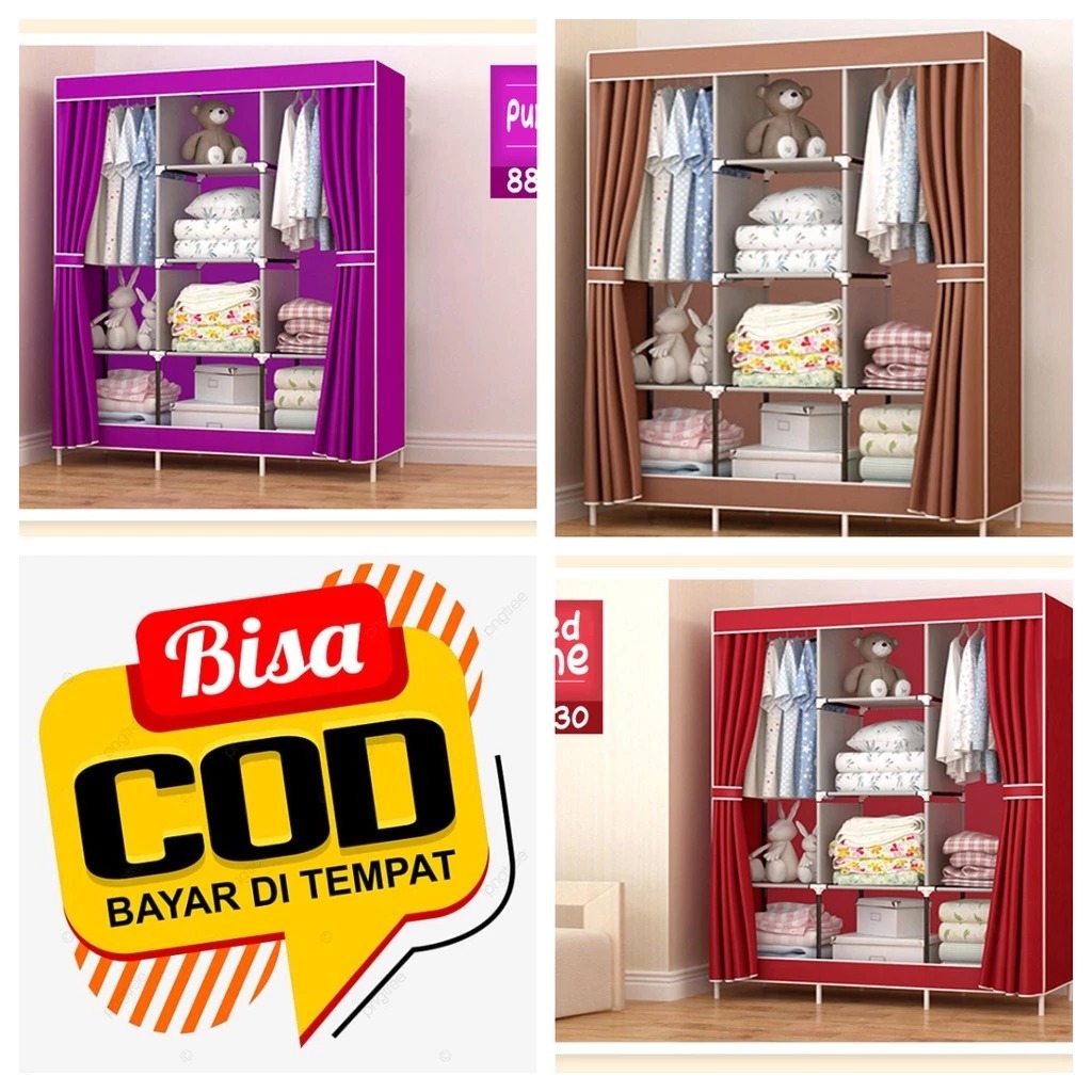 COD Lemari Portable Kain Lemari Multifungsi Lemari Kain