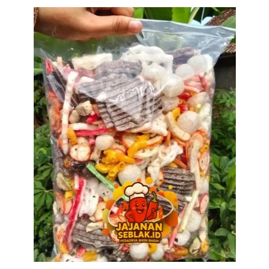 Kerupuk Seblak Original Cemilan Kerupuk Seblak Gurih Asli Kerupuk Seblak Bantet Asli Kerupuk Seblak 