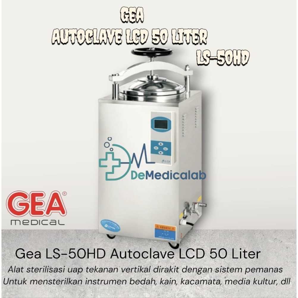 Autoclave 50 Liter Digital GEA LS 50HD/Autoclave GEA LCD LS50HD 50L
