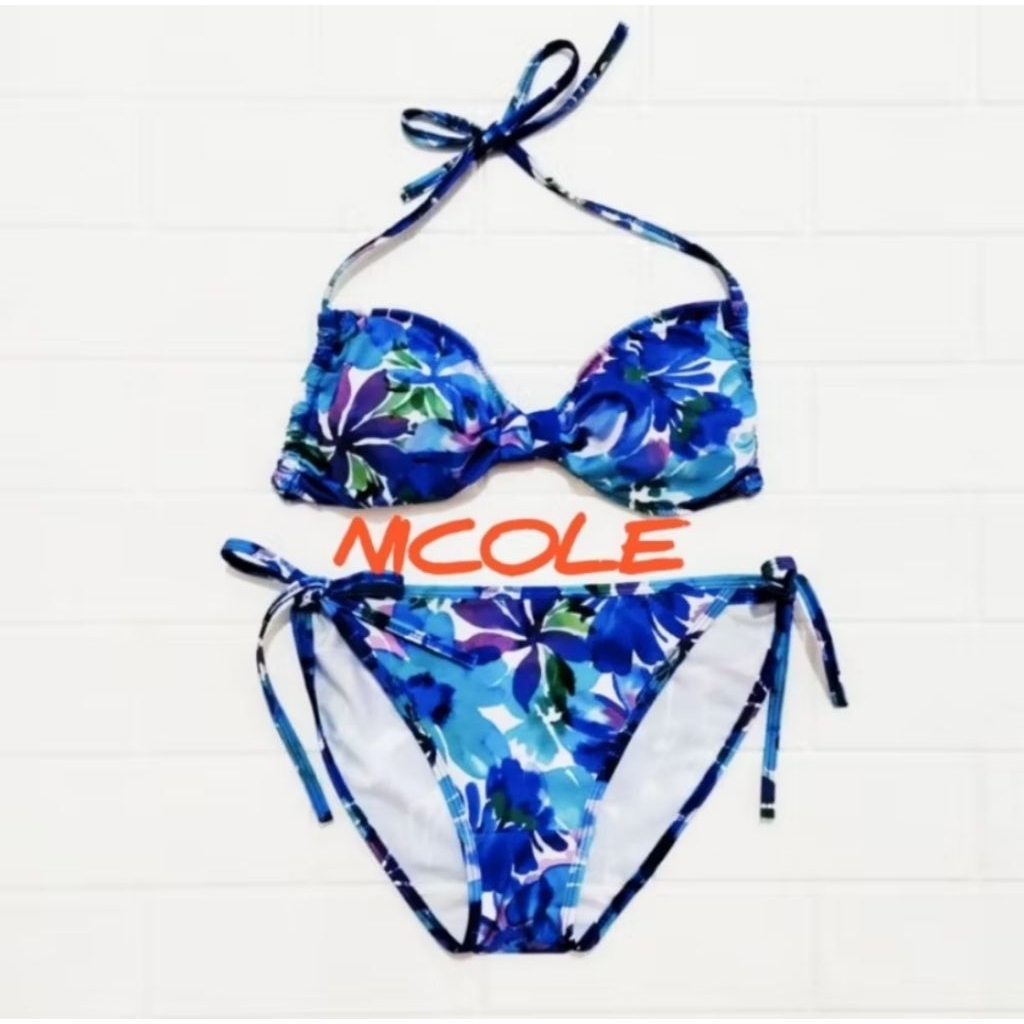 Bikini Segitiga Tali Bikini pantai Bunga Baju Renang Monokini