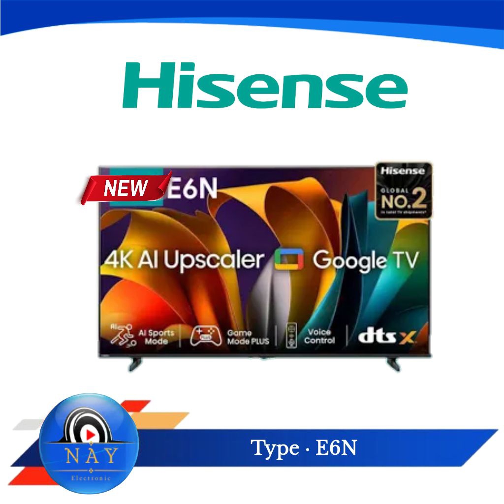 Hisense 50E6N 4K Google Smart TV / Hisense 50E6N Smart Google TV LED 4K UHD Hisense 50 inch E6N Dolb