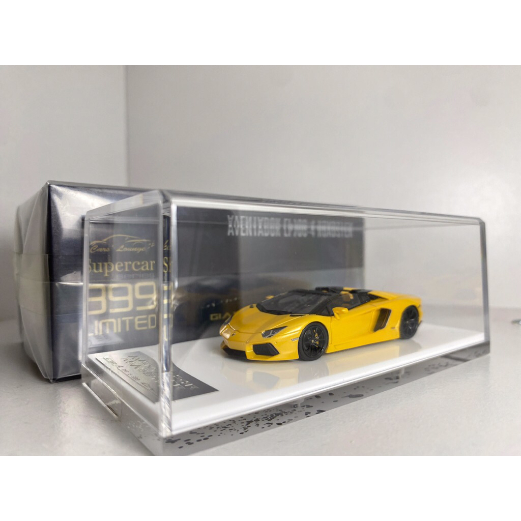 cars lounge 1/64 lamborghini aventador lp700-4 roadster giallo orion