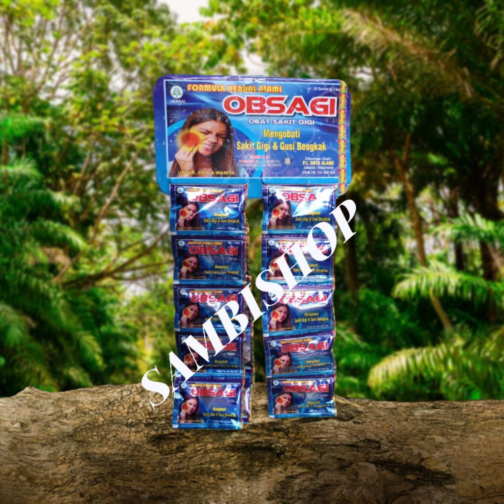cod obat sakit gigi dan gusi bengkak OBSAGI 20 saset 2 kapsul