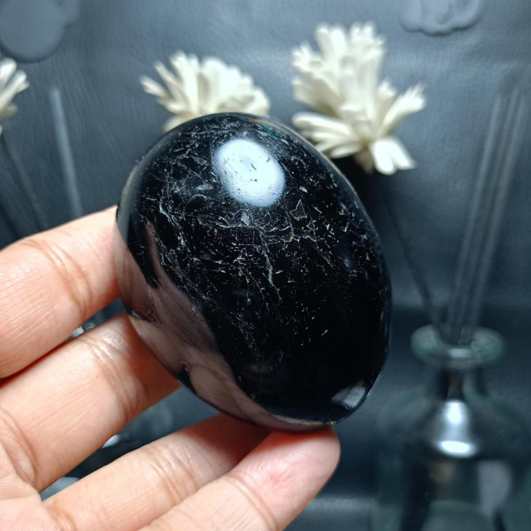 Batu Natural Black Tourmaline Palm (2)