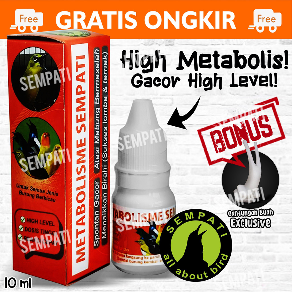 SEMPATI METABOLISME VITAMIN OBAT PENGGACOR GACOR KONSLET BURUNG FIGHTER LOVEBIRD KENARI MURAI FREE B