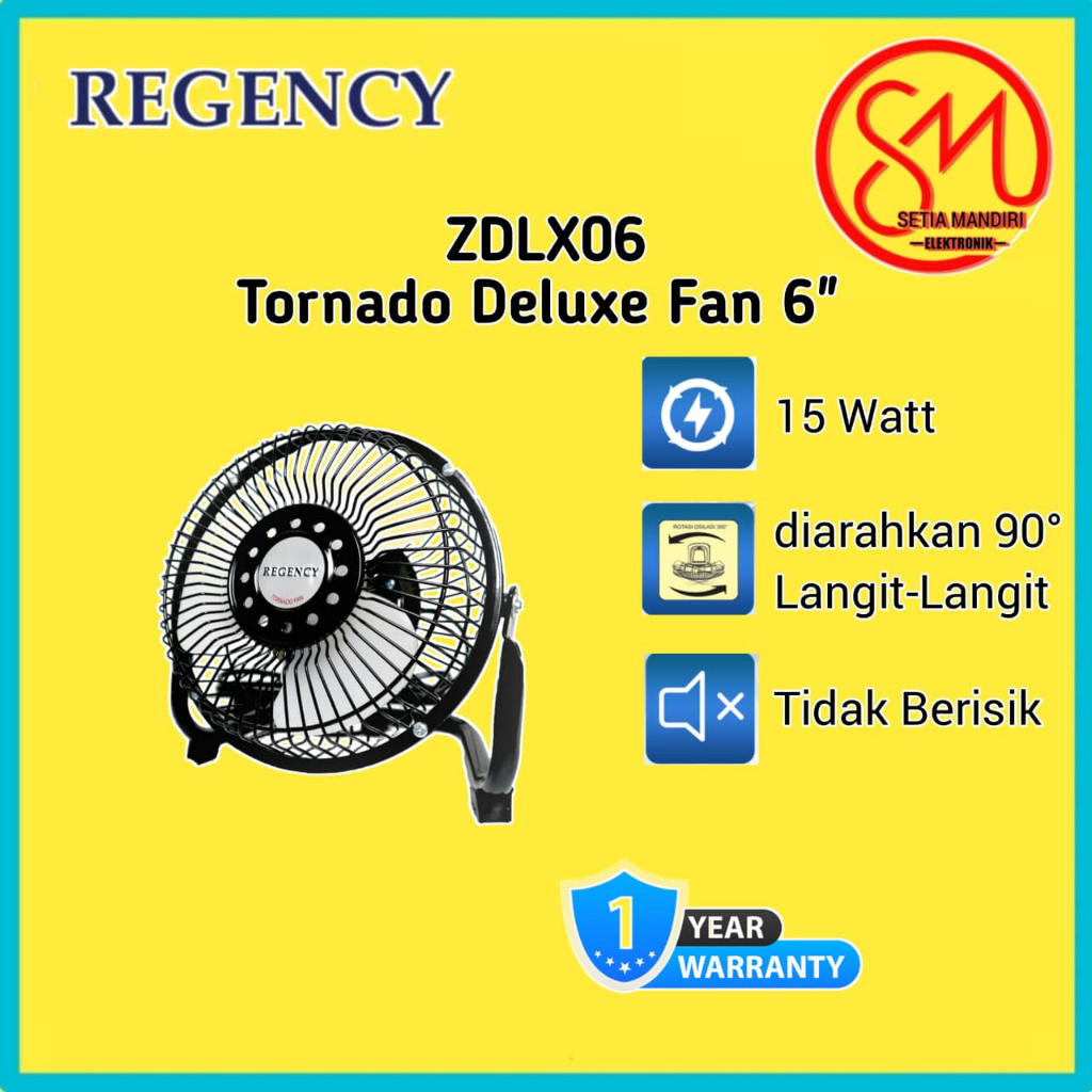 REGENCY Kipas Angin Deluxe Fan 6 Inch/10 Inch/12 Inch/14 Inch/16 Inch/18 Inch/20 Inch