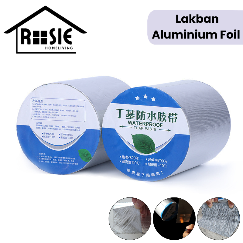 ROSIE Lakban Aluminium Foil Isolasi Atap Genteng Asbes Seng Waterproof Anti Bocor