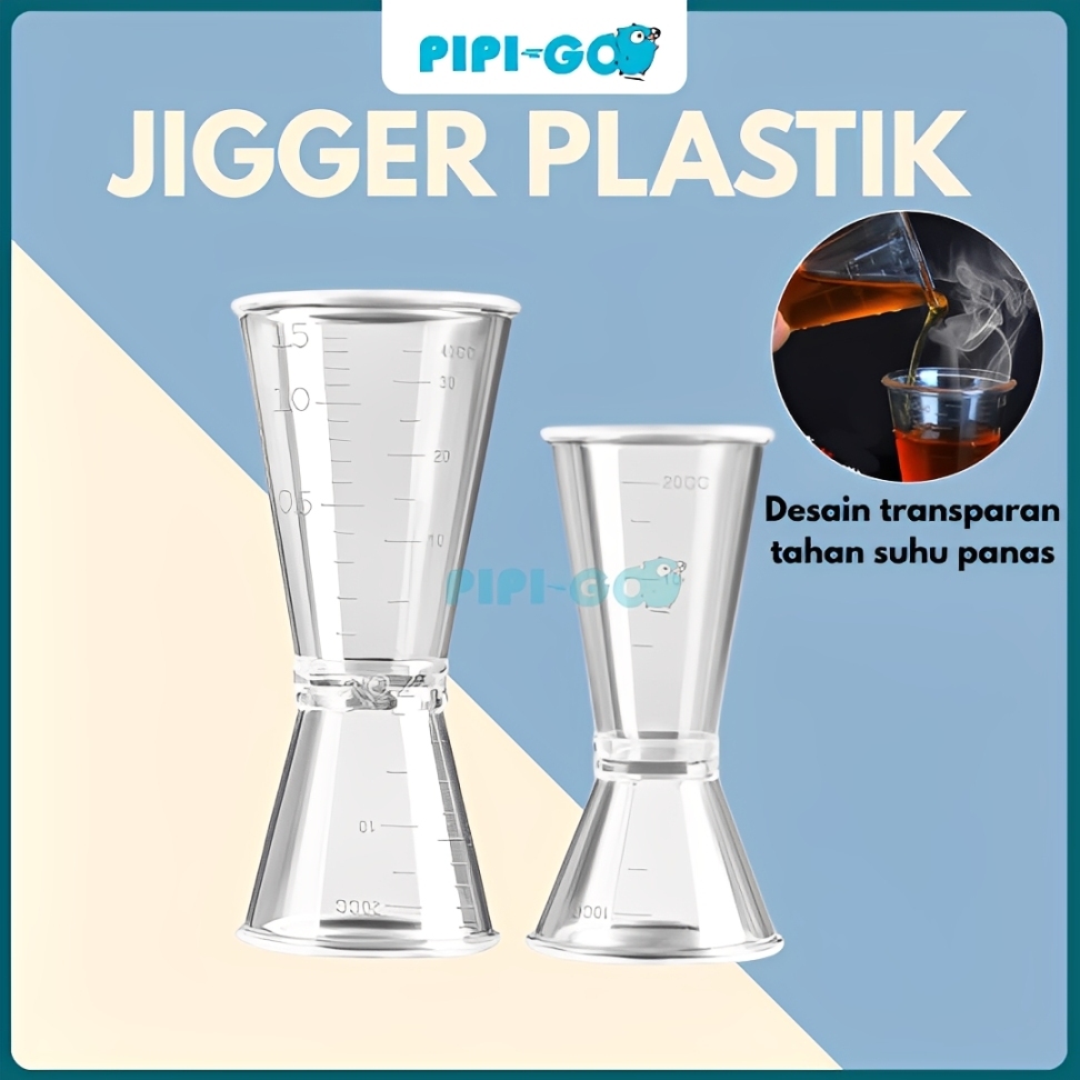 PPG - Jigger Acrylic Plastik | Jigger Plastik 10/20ml 20/40ml | Jigger Plastik Bening Akrilik