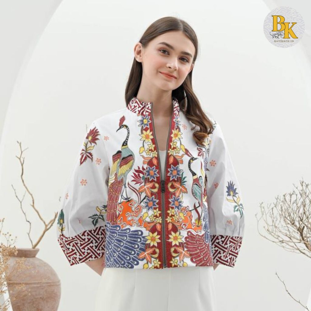 Outer Batik 135 BBC/ Jaket Bomber / Batik Modern / Batik Couple / Couple Keluarga