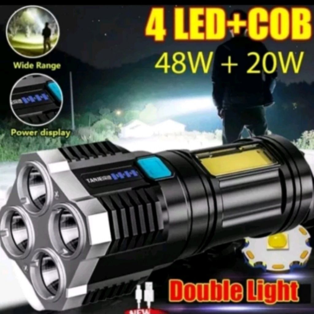 SENTER LED 4 MATA 48W + 20W/SENTER LED CHARGEABLE / SENTER CAS LED