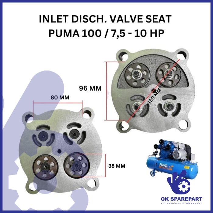 Valve Assy Klep Kompresor PUMA 7,5 - 10 HP | Inlet Discharge Valve Seat Kompresor Angin