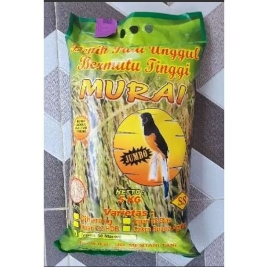 Benih/Bibit Padi INPARI 49 JEMBAR MURAI 5kg Bersertifikat Bermutu Tinggi Berkualitas Unggulan