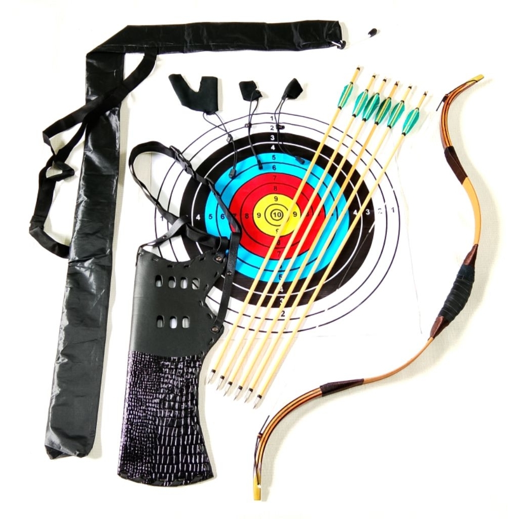 PAKET LATIHAN BUSUR FIBER SIYAH LAMINASI 25 LBS - 35 LBS