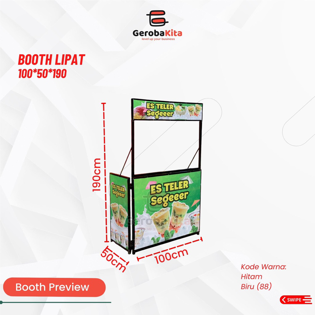 Booth Lipat 120x50x190 Full Branding