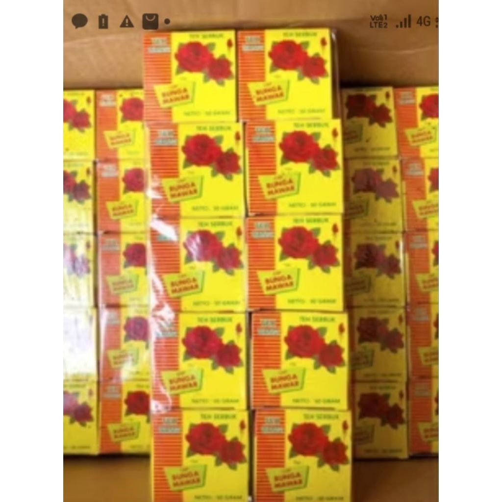 Bubuk teh mawar bubuk/ cap bunga mawar 1 pak