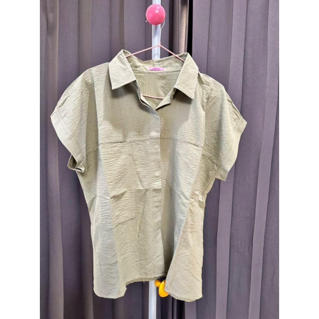 Kemeja Wanita Batwing Sage Green