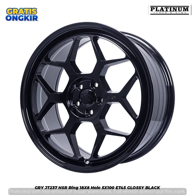 VELG RACING HSR GRY R18 PCD 5X100 PAS BUAT ALTIS SIENTA NEW XENIA VELG RACING MURAH R18