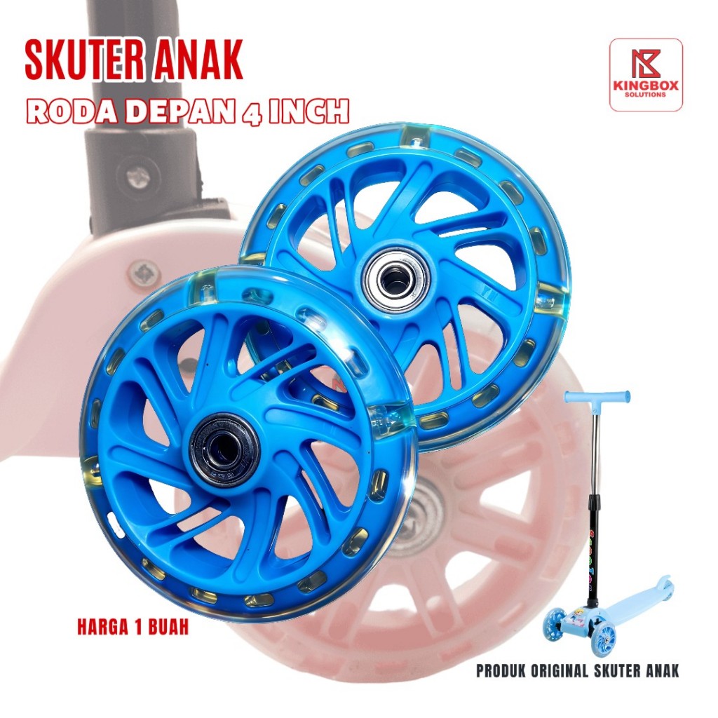 Roda Depan Kick Scooter Skuter Anak Otoped Dorong Roda 3 Diamater 10cm