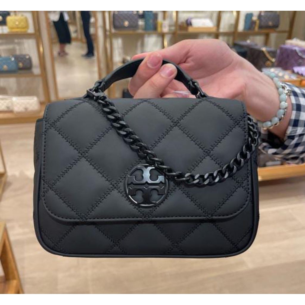 TB Willa Matte Mini Top Handle Bag Black