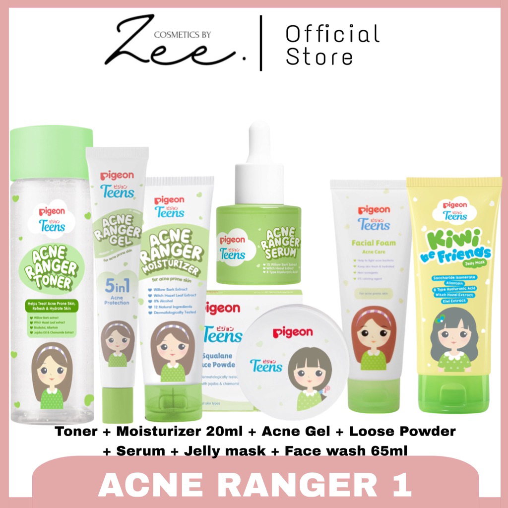 Pigeon Teens Acne Ranger Paket Lengkap - Paket skincare anak remaja untuk jerawat - Skincare anak re