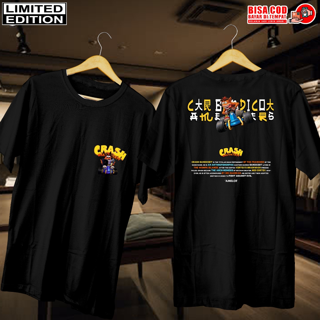 KAOS DISTRO HITAM JEPANG | BAJU KAOS PRIA WANITA | KAOS JEPANG CRASH| DISTRO KAOS PRIA WANITA | KAOS