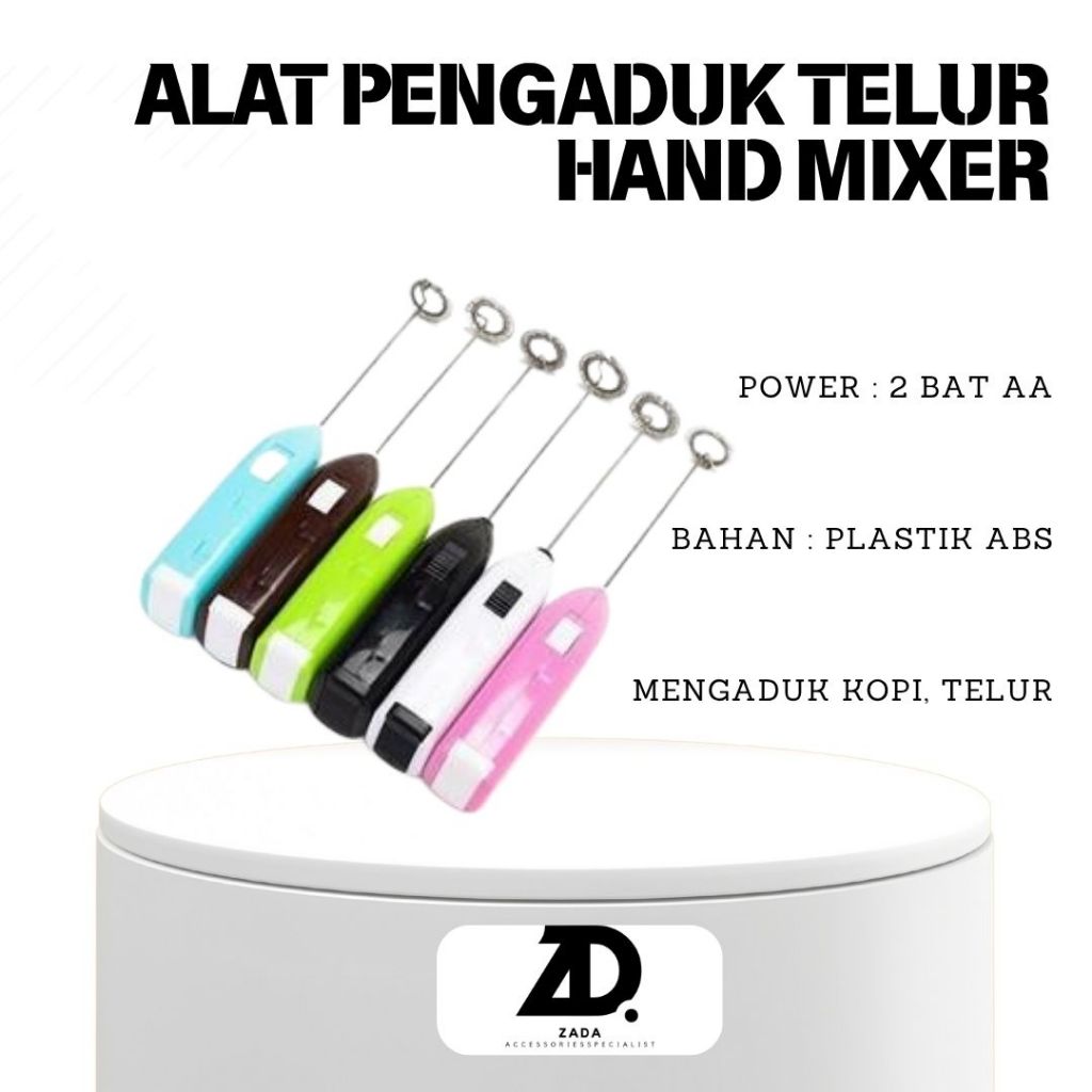 Alat pengaduk telur elektrik hand mixer portable serbaguna Mini Hand Mixer cod