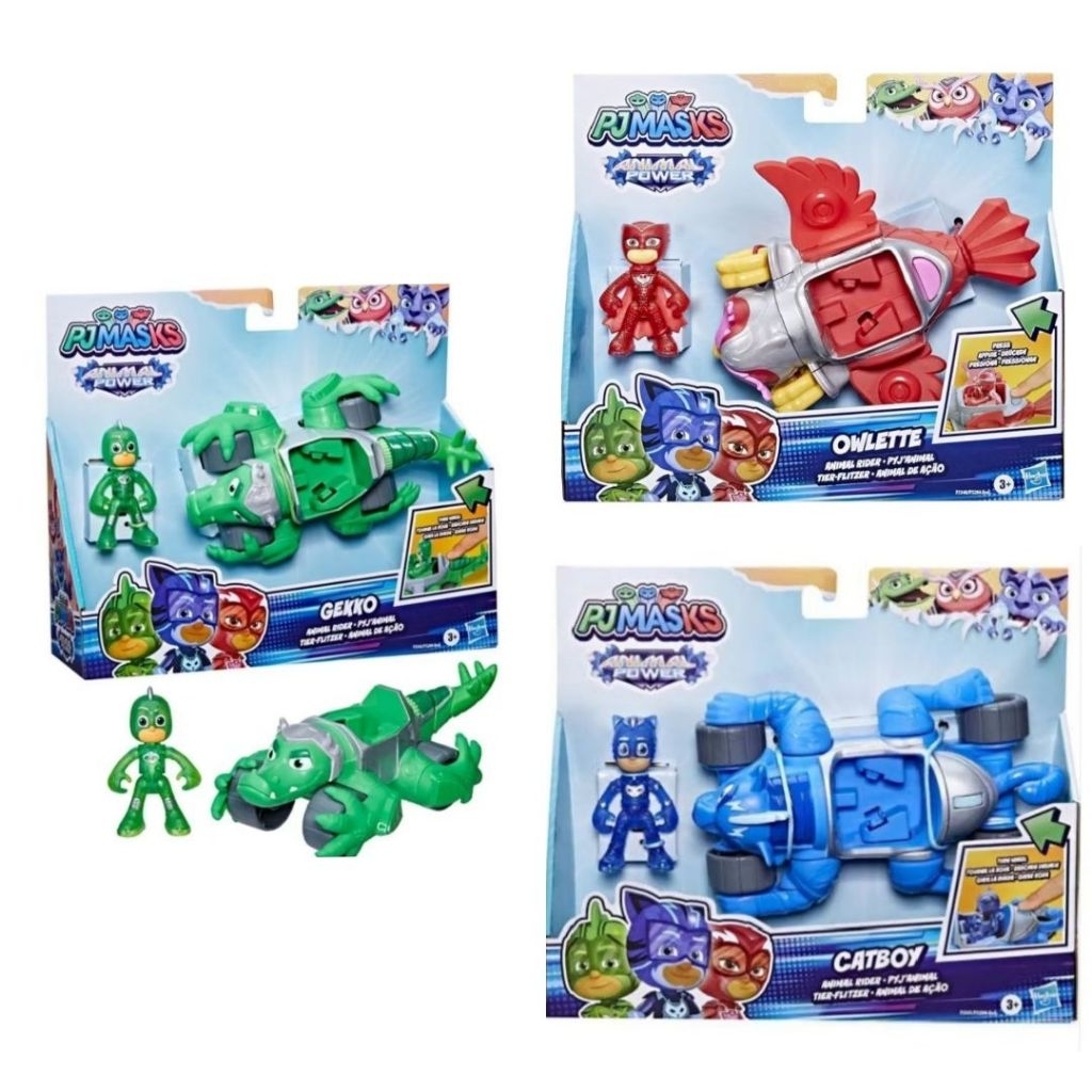 PJ MASKS ANIMAL RIDER GEKKO OWLETTE CATBOY MAINAN MOBIL ANAK PJ MASKS ORIGINAL HASBRO