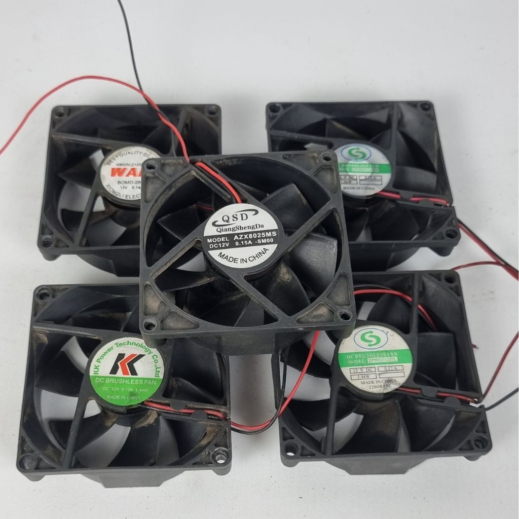 Kipas Cooling Fan Bulat 8x8 cm 12V DC