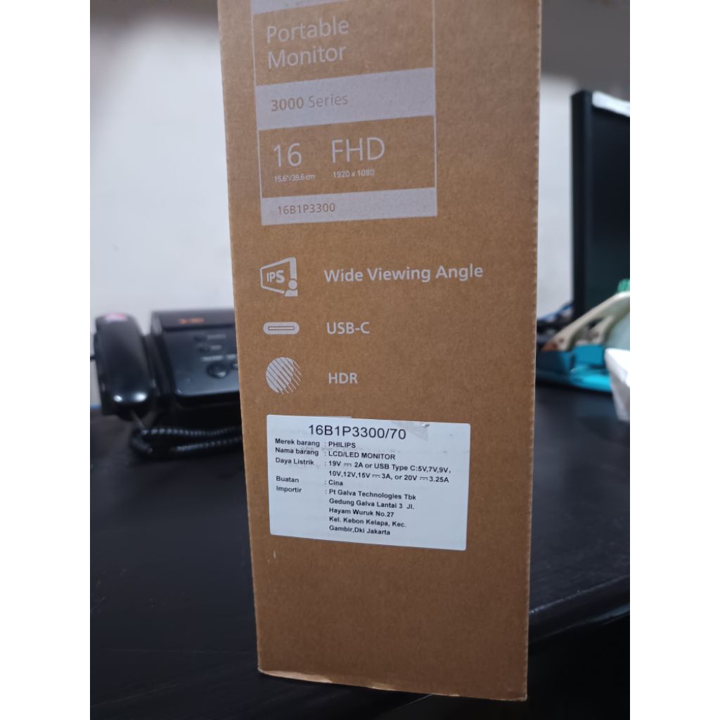 Portable Monitor Philips 16B1P3300 baru new segel