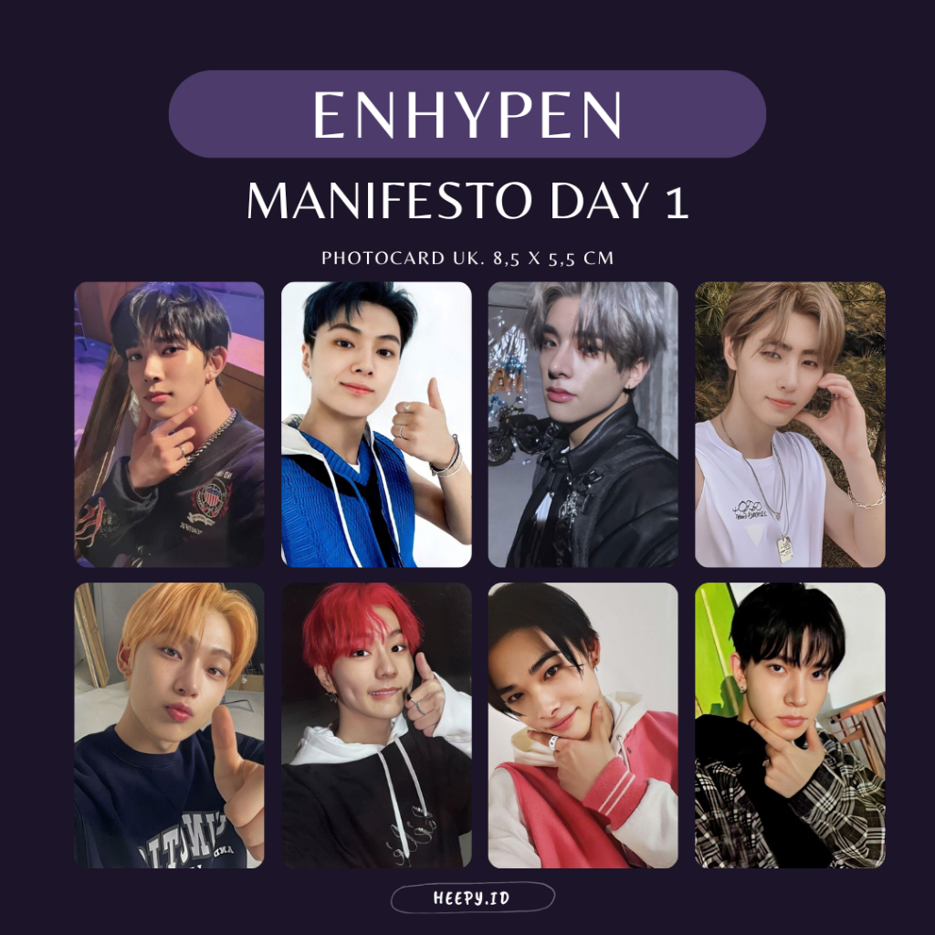 [EN] UNOFFICIAL PHOTOCARD ENHYPEN MANIFESTO DAY 1