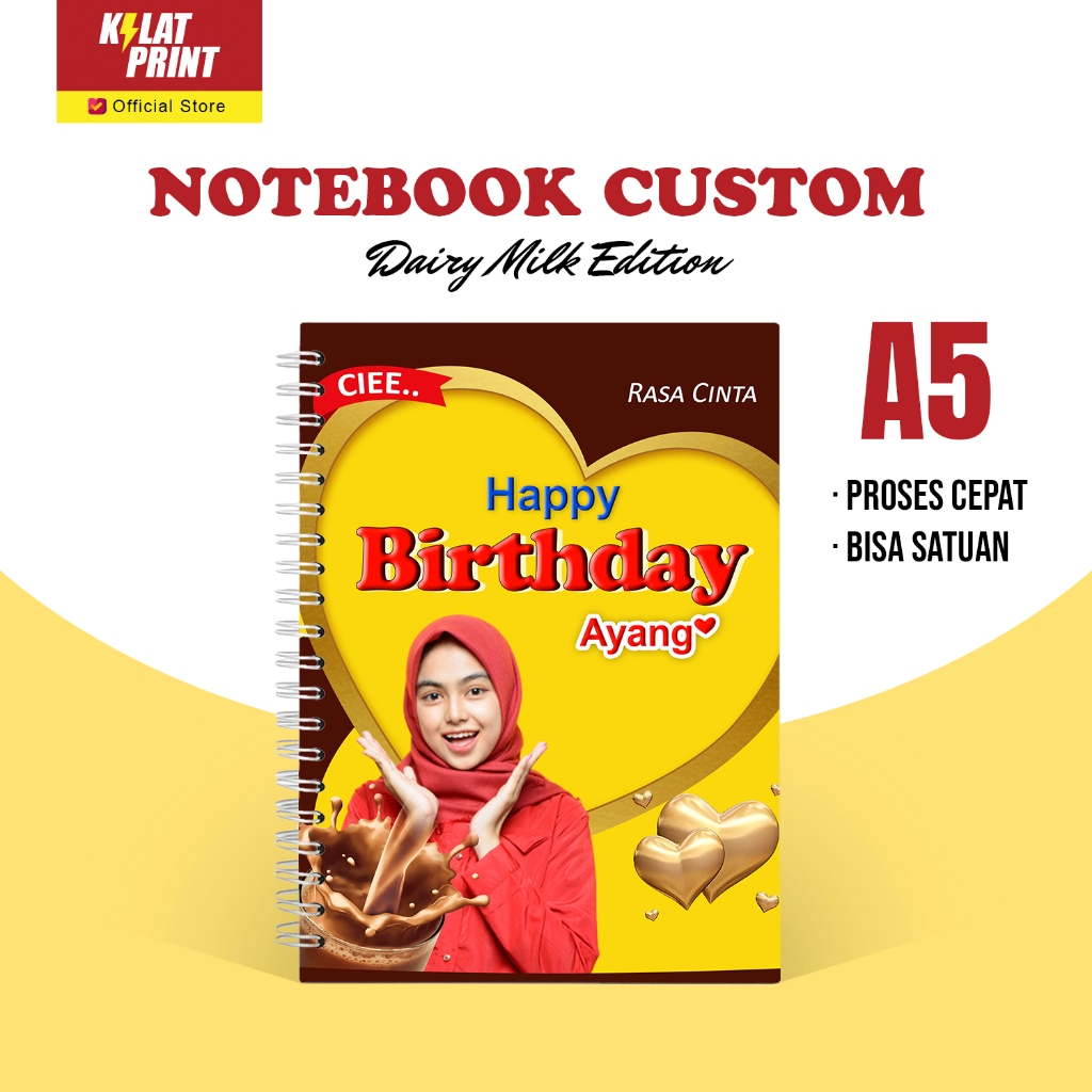 Notebook Custom Buku A5 Cetak Buku Catatan Hadiah Ala Dancow