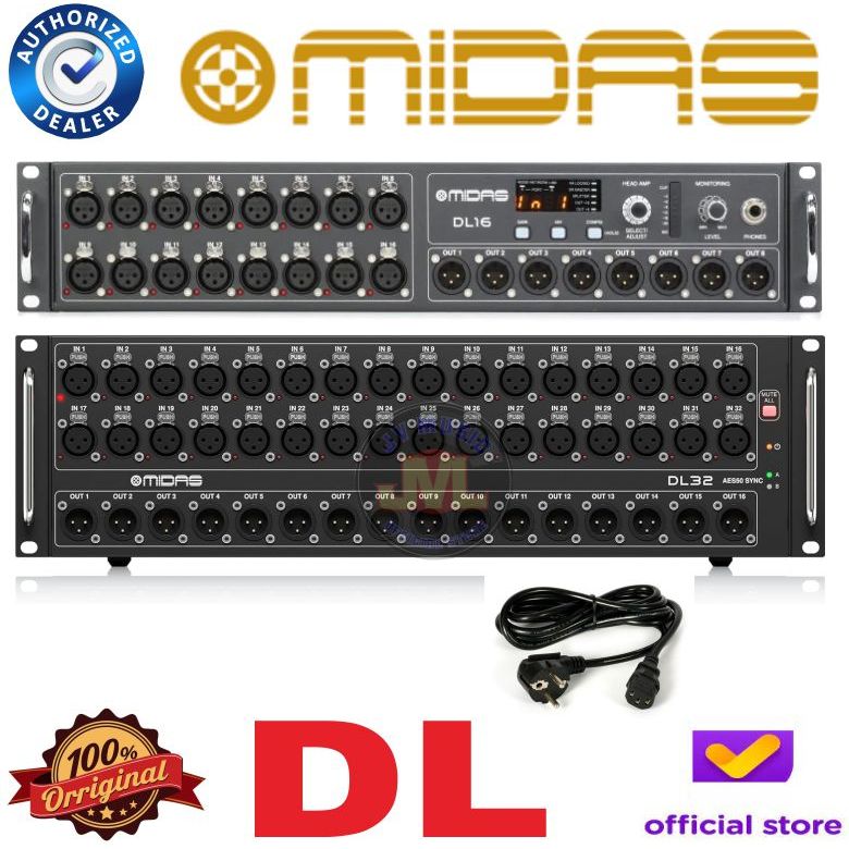 Midas DL16 / DL32  Stage Box Midas DL-16  / DL-32 Digital Stage Box Untuk Mixer Digital Midas