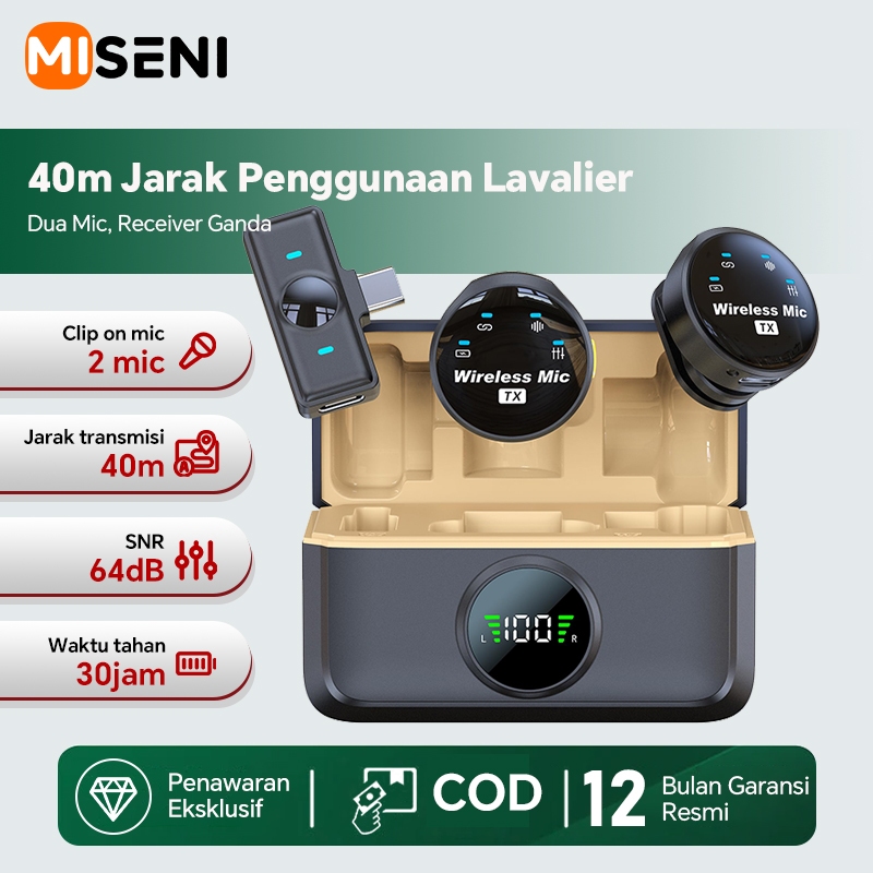 MISENI Q8 Mic Kecil Jepit Clip on Mic Hp Magnet Wireless Untuk Android Iphone Portable Lavalier Micr